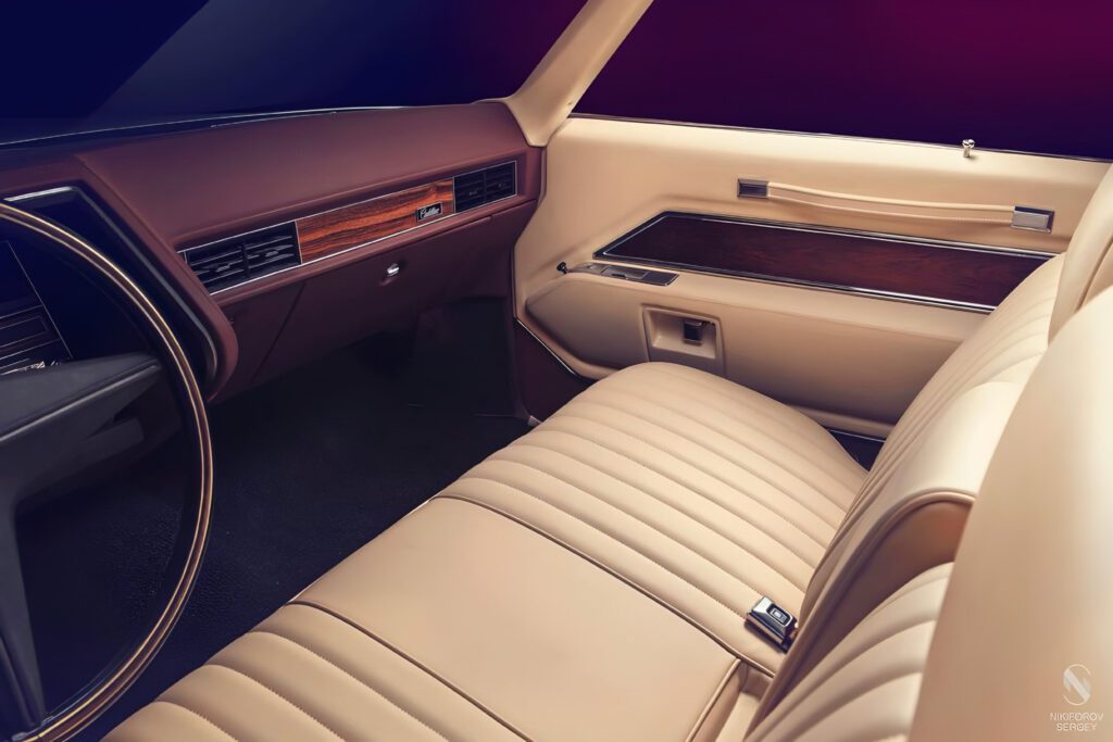 1969 Cadillac DeVille interior light ivory leather restoration